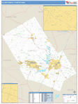 Killeen-Temple Metro Area Wall Map Basic Style